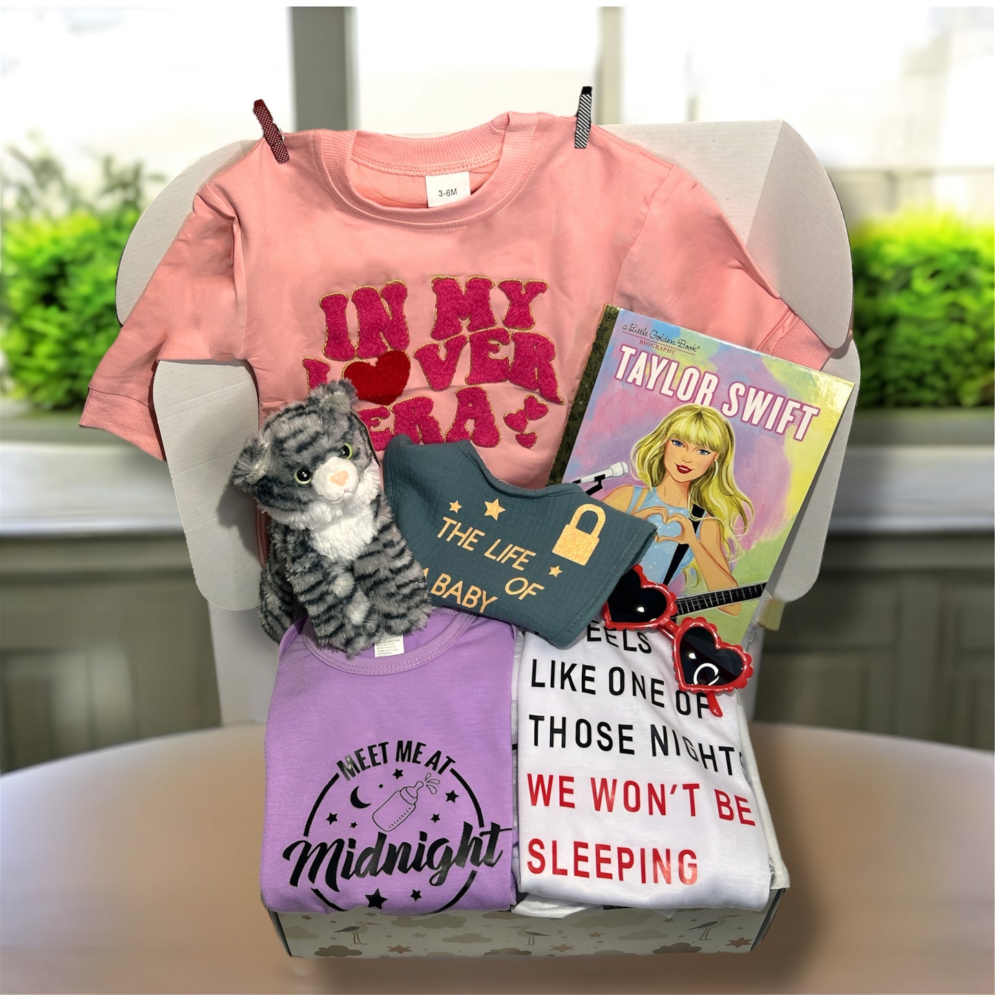 Taylor Inspired Baby Gift Box – Modern Pop Culture Collection (0–6 Months)