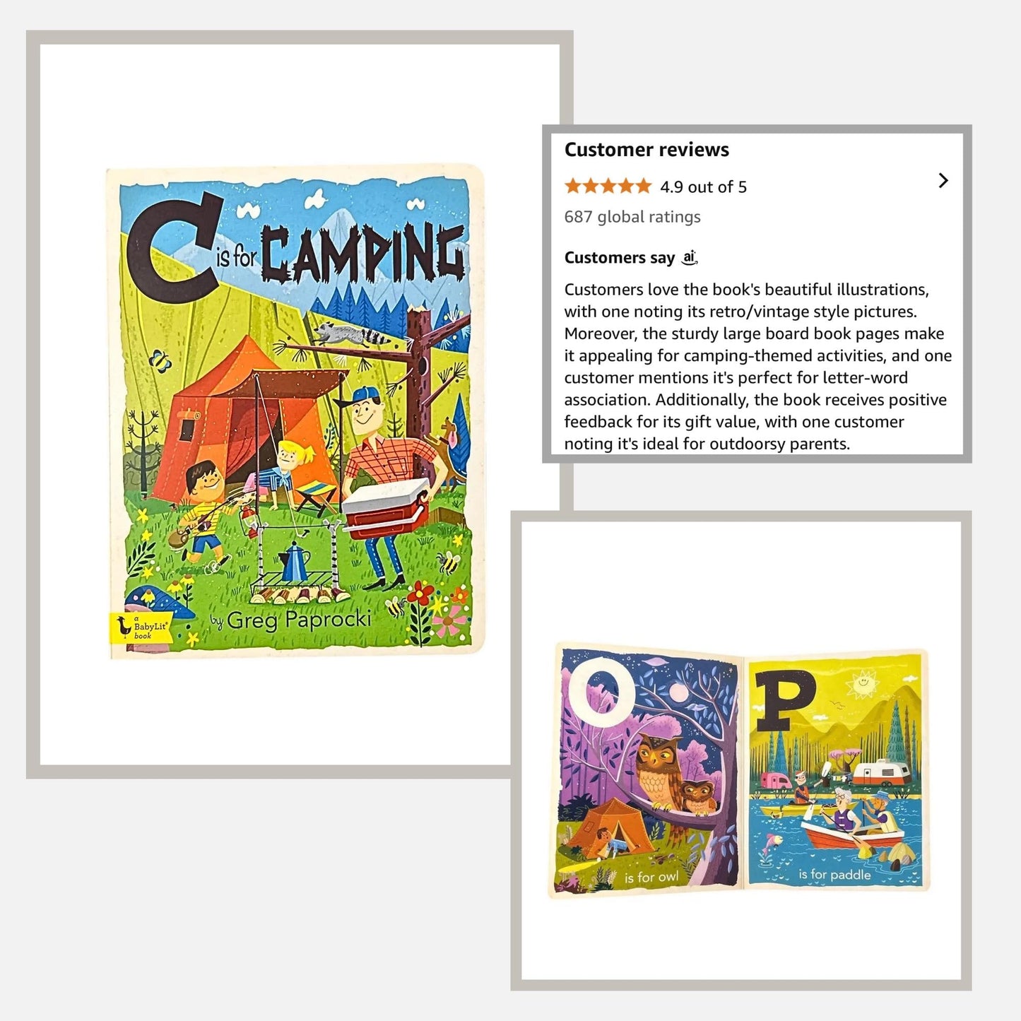 Camping New Baby Gift Box, Onesie, and Camp Footie | Jellycat Owl | Adorable Hiking Gift | Adventure Baby Personalization Available - Hey Baby Box