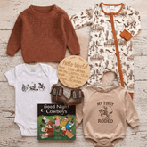 First Rodeo Cowboy Baby Gift Box | Western Rust Set