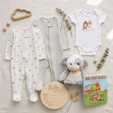 Farm Animals Baby Shower Gift Box | Big Red Barn Neutral