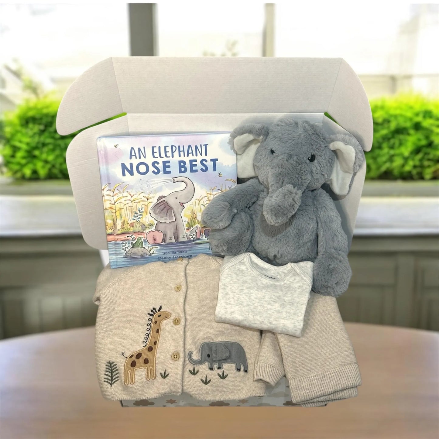 Safari Dreams Elephant Baby Gift Box - Hey Baby Box