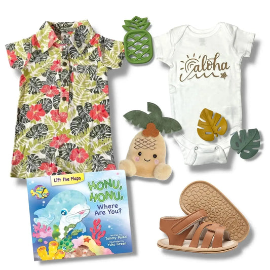 Tropical Theme Baby Gift - Aloha Hawaii - Hey Baby Box