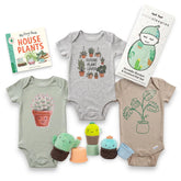 Plant Lover Baby Shower Gift Box | Little Sleepies Swaddle Set Succulents