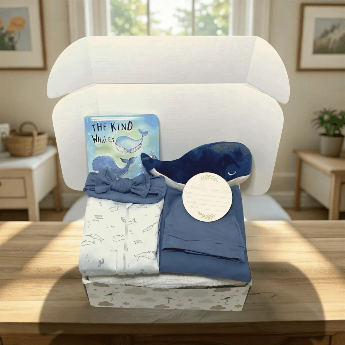 Ocean Theme Baby Gift Set - Whale and Sailing