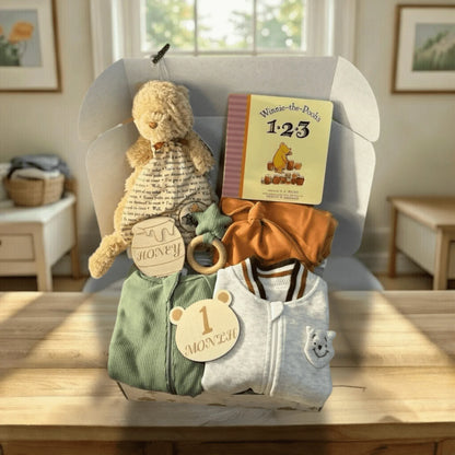 Winnie the Pooh Baby Gift Set - Sage Gender Neutral 3-6