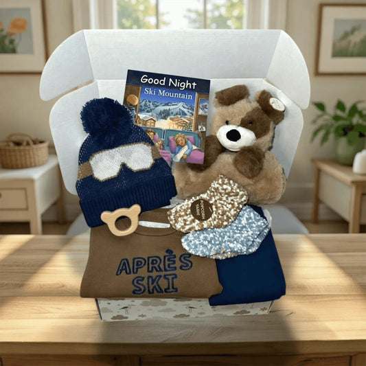 Ski Theme Baby Gift Box | Good Night Ski Mountain Book