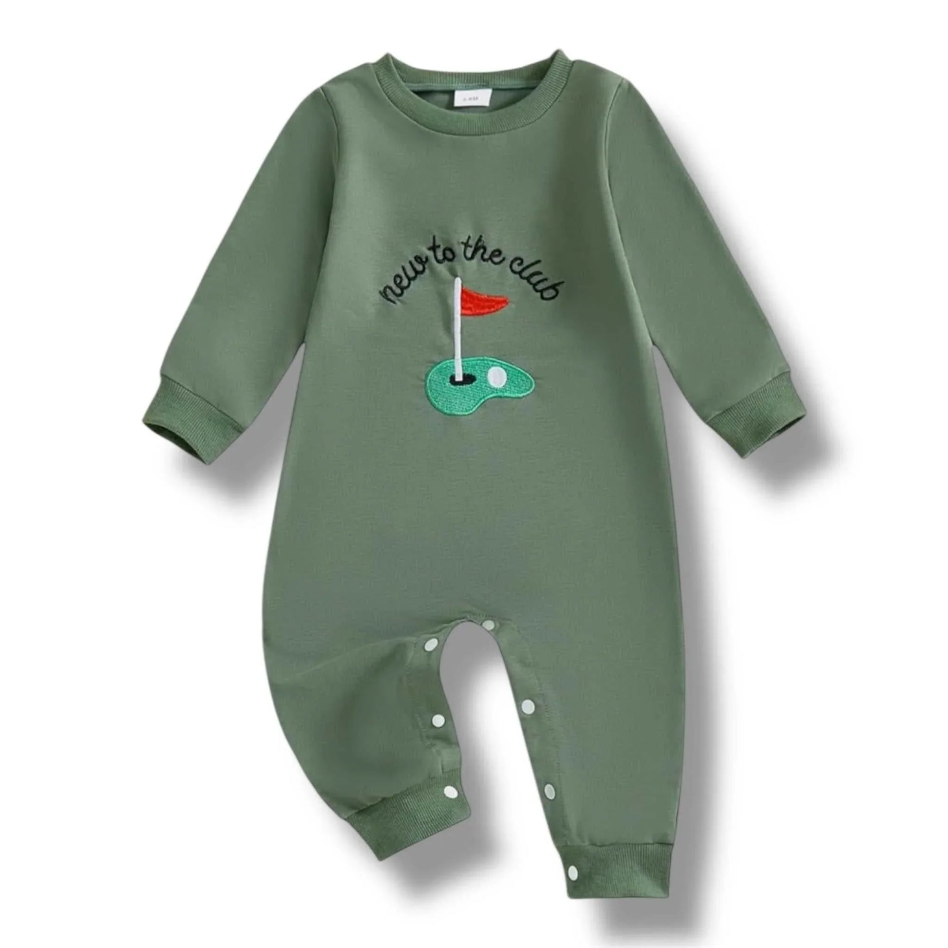 Golf Theme Romper Baby Gift Set - Collared Romper - Hey Baby Box