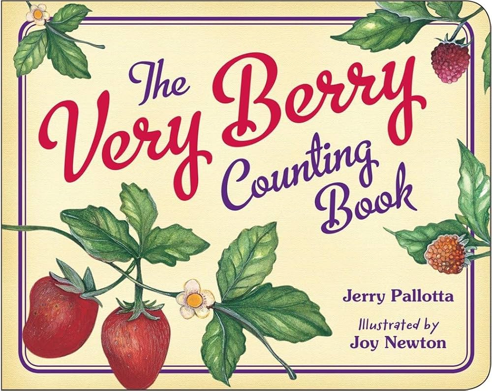 Book cover of 'The Very Berry Counting Book' with illustrations of berries and leaves.