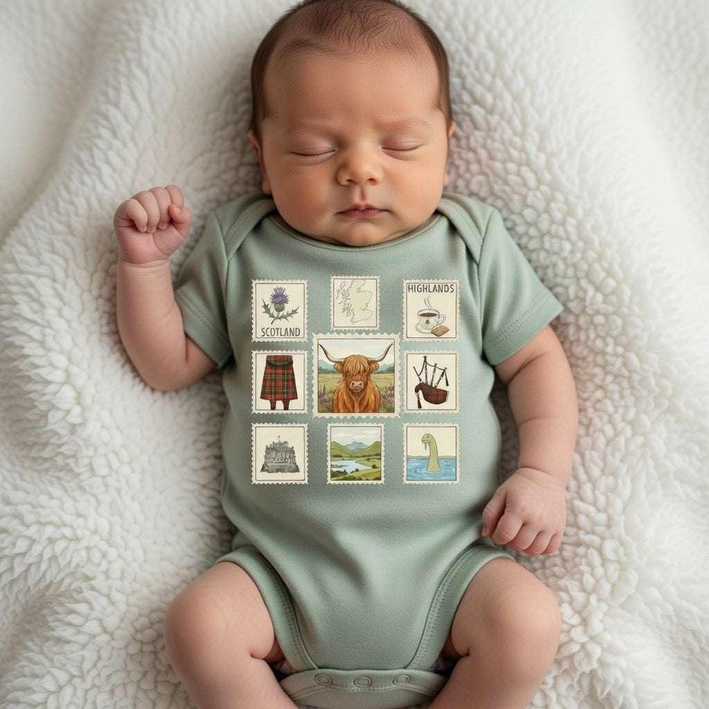Highland Cattle Scotland Theme Baby Gift Box
