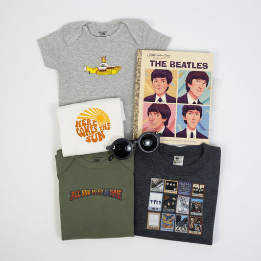 Classic Beatles Retro Music Baby Gift Box - "Yellow Submarine" Inspired Newborn Set