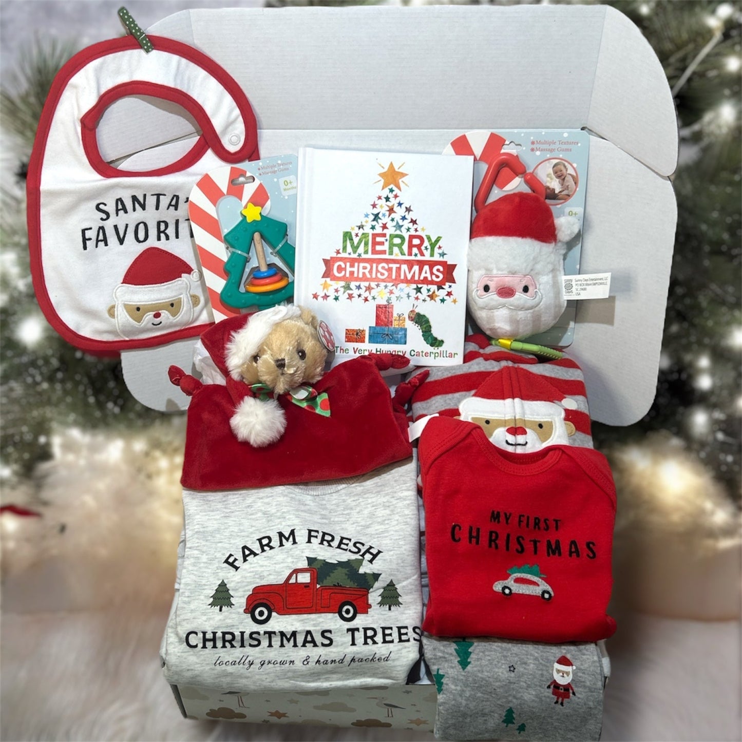 First Christmas Santa Gift Set 0-3 Months - Hey Baby Box