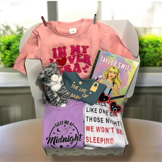 Taylor Inspired Baby Gift Box – Modern Pop Culture Collection (0–6 Months)