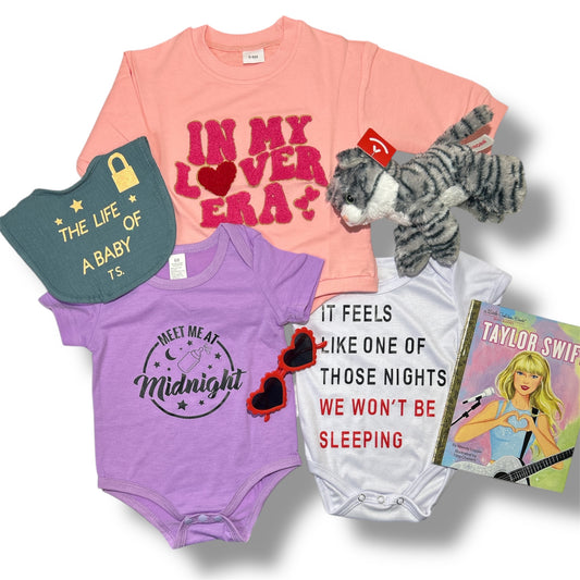 Taylor Inspired Baby Gift Box – Modern Pop Culture Collection (0–6 Months)