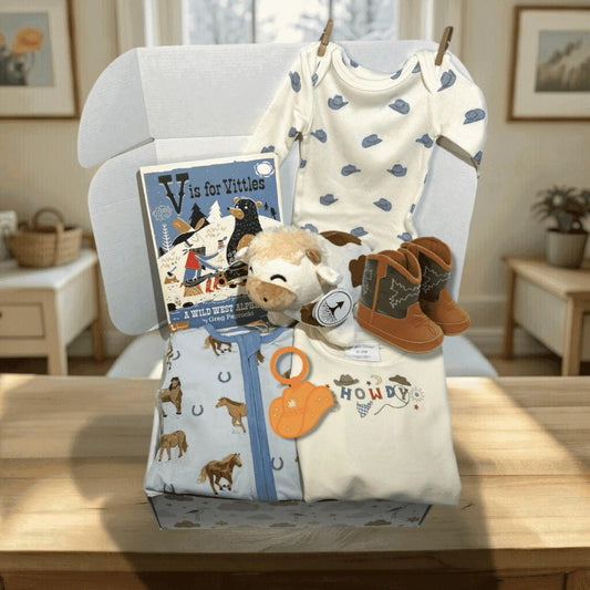 Cowboy Baby Shower Gift Set Angel Dear 0-3 Month