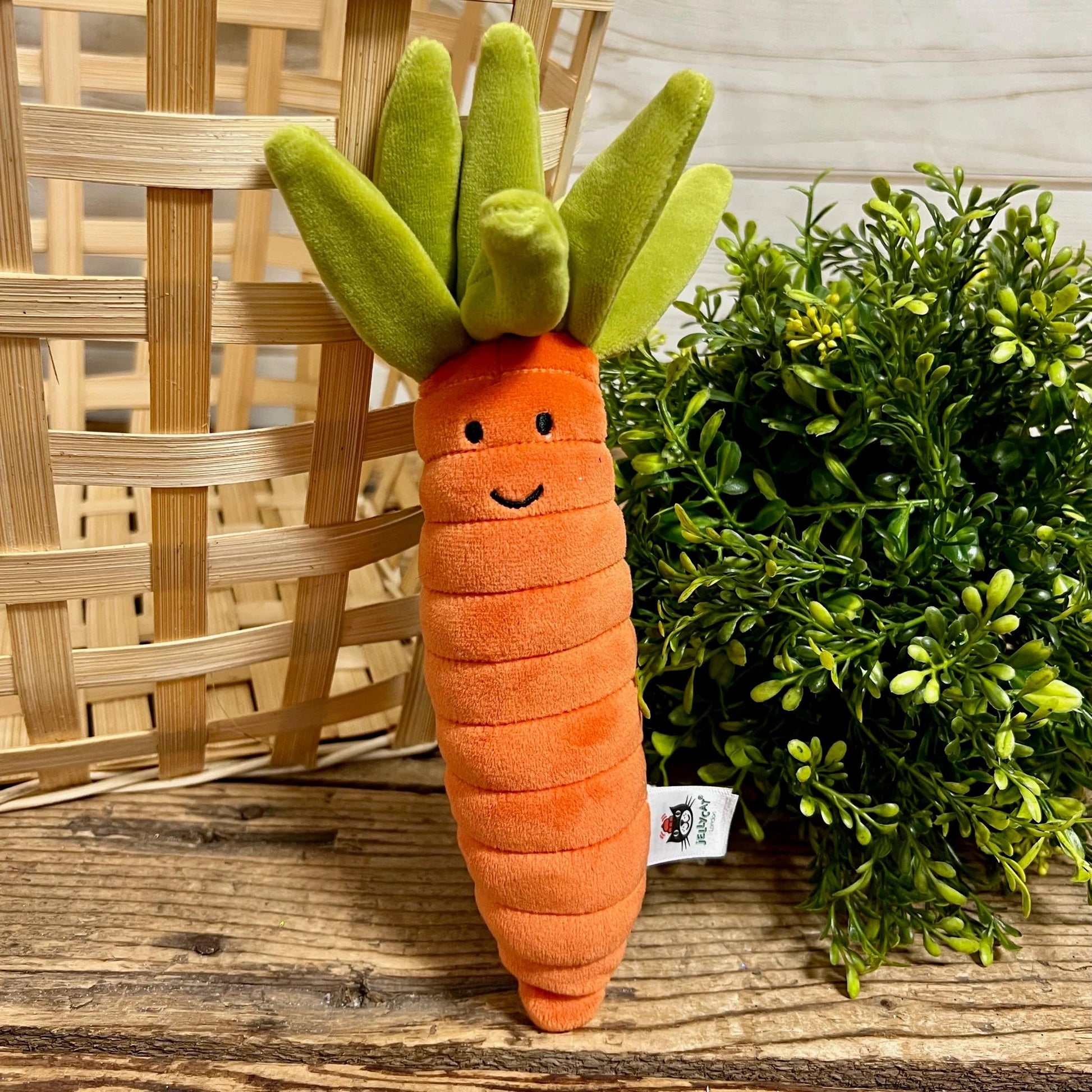 Deluxe Vegetable Baby Gift Box | Jellycat Carrot | Garden Theme Baby Shower Gift Set | 6 Unisex Onesies, Personalization Available - Hey Baby Box