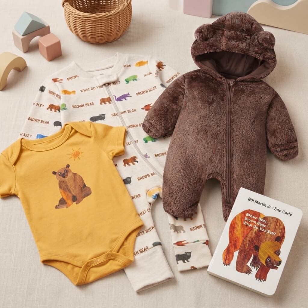 Brown Bear Baby Gift – Eric Carle Storybook Bundle with Sleepwear