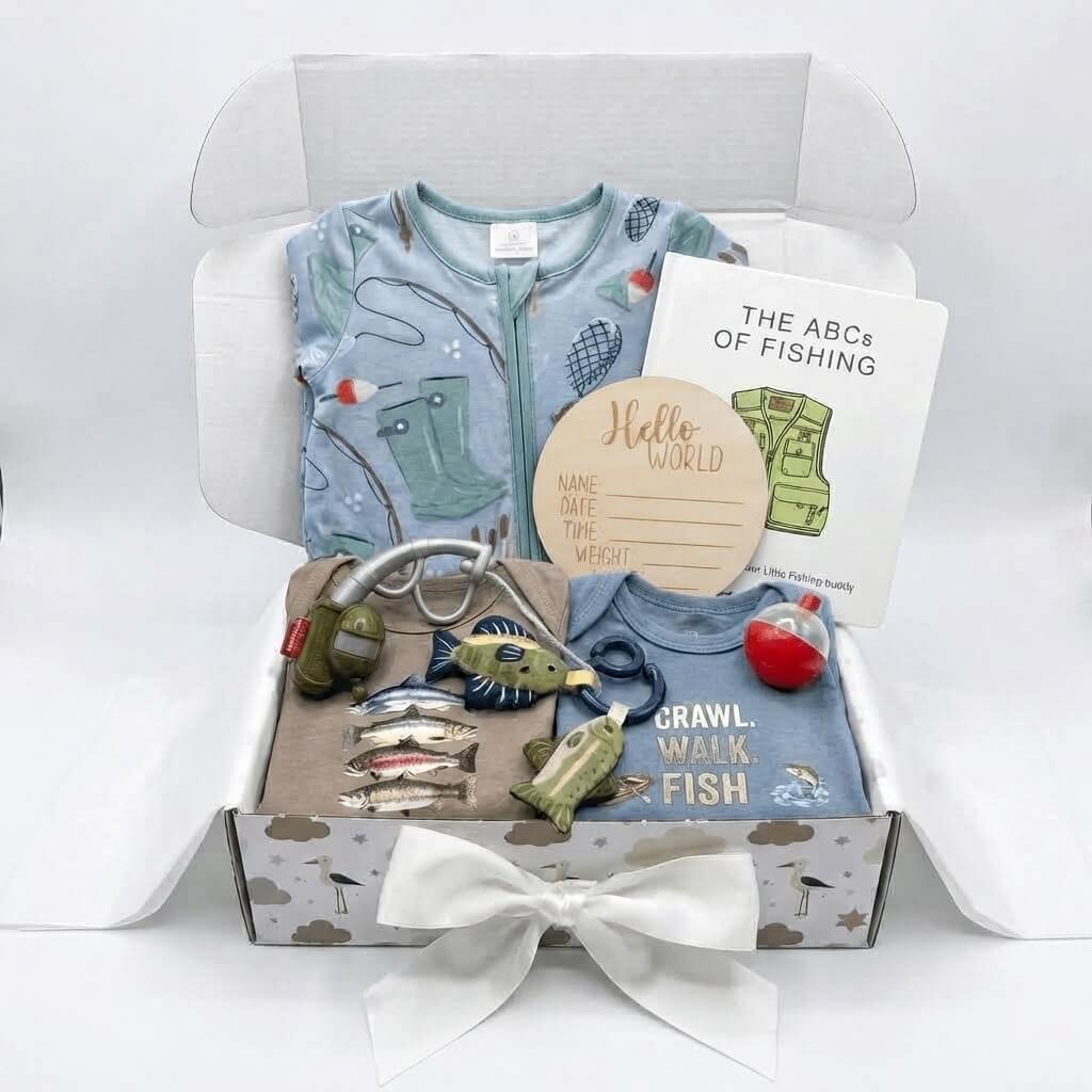 Fishing Theme Baby Gift Set | Fish & Lake Life Newborn Bundle
