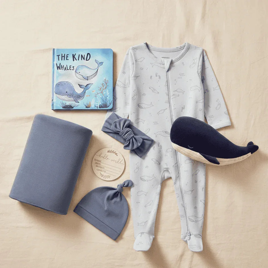 Ocean Theme Baby Gift Set - Whale and Sailing