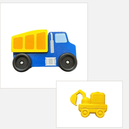 Goodnight Construction Site Book Baby Gift Box | Personalized Construction Themed Gift Box for Boys | Dump Truck Baby Shower Present - Hey Baby Box