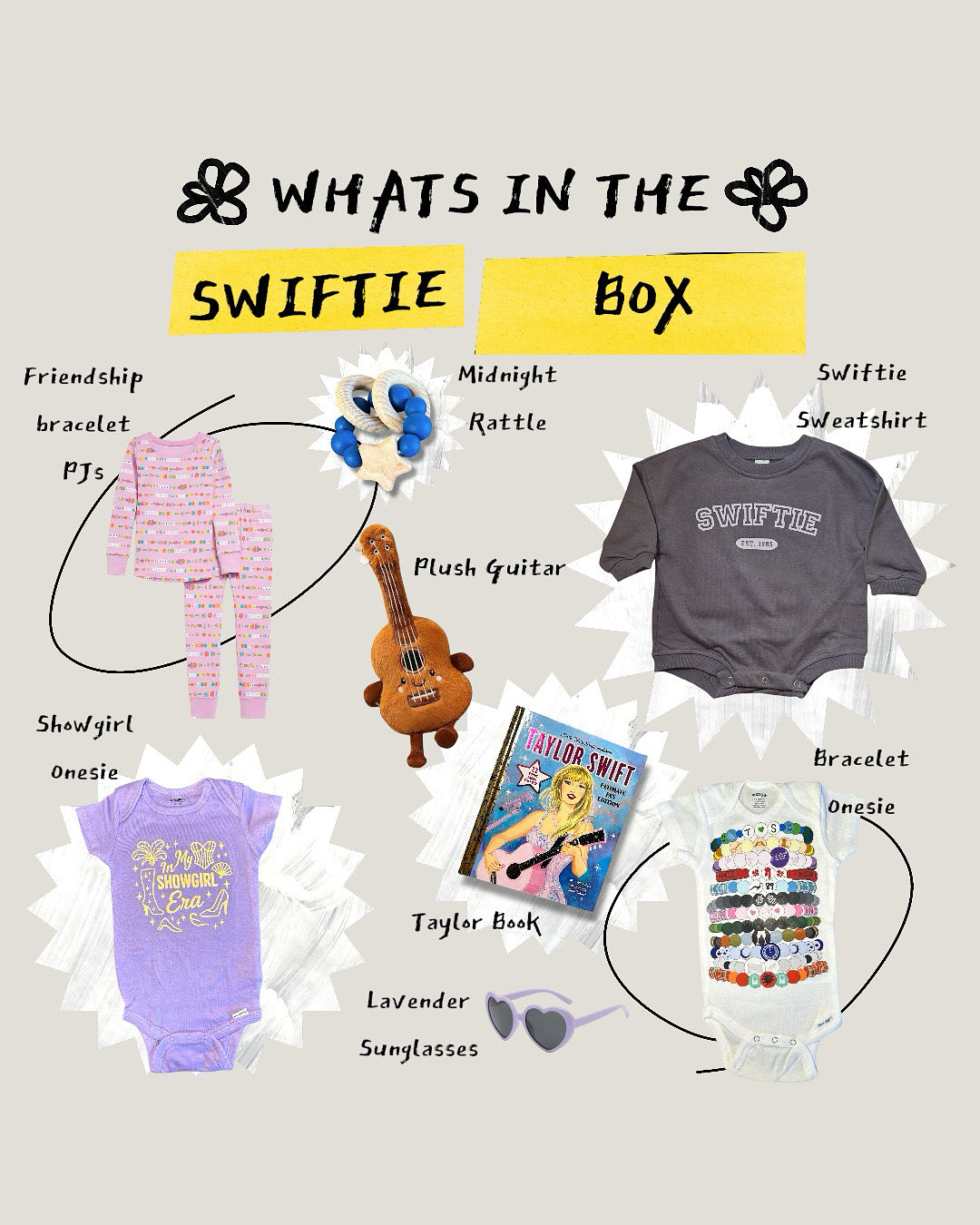 Taylor Inspired Baby Gift – Showgirl Era - Hey Baby Box