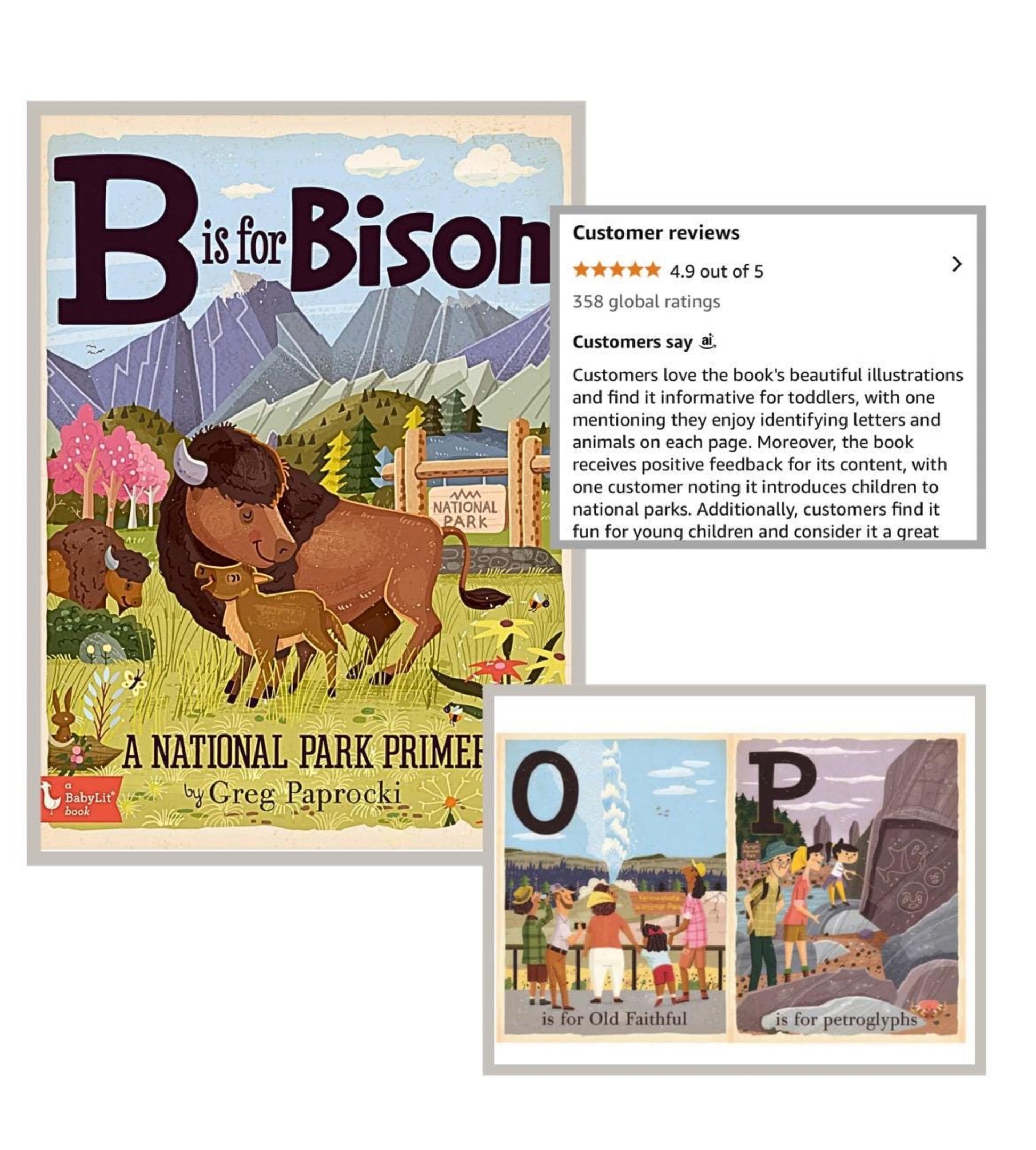 National Parks Baby Gift Set | Wilderness Onesie "Do Not Pet The Fluffy Cows" | Outdoor Baby Shower Gift | Nature Camping Hiking Bison Theme - Hey Baby Box