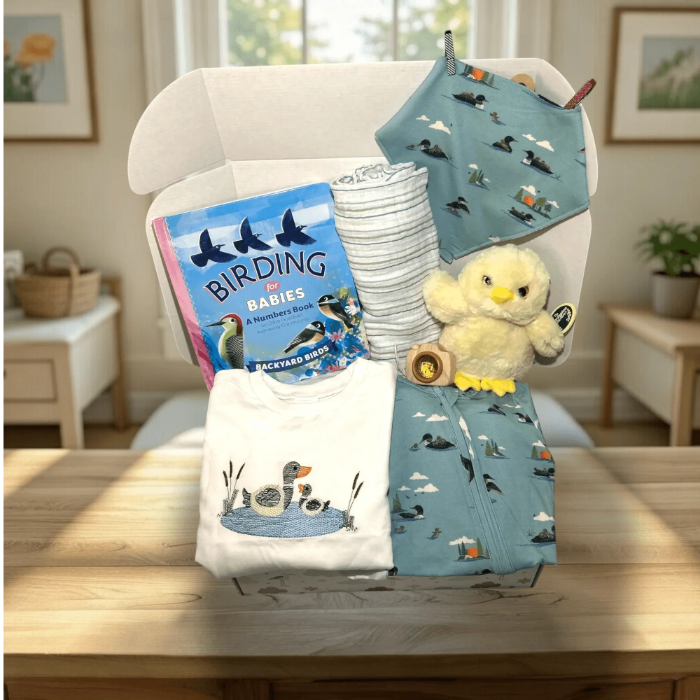 Nature-Themed Baby Shower Gift Box | Bird Baby Gift Set