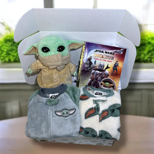Star Wars Inspired Baby Gift Box: Footies, Plush and Book 0-3 Months - Hey Baby Box