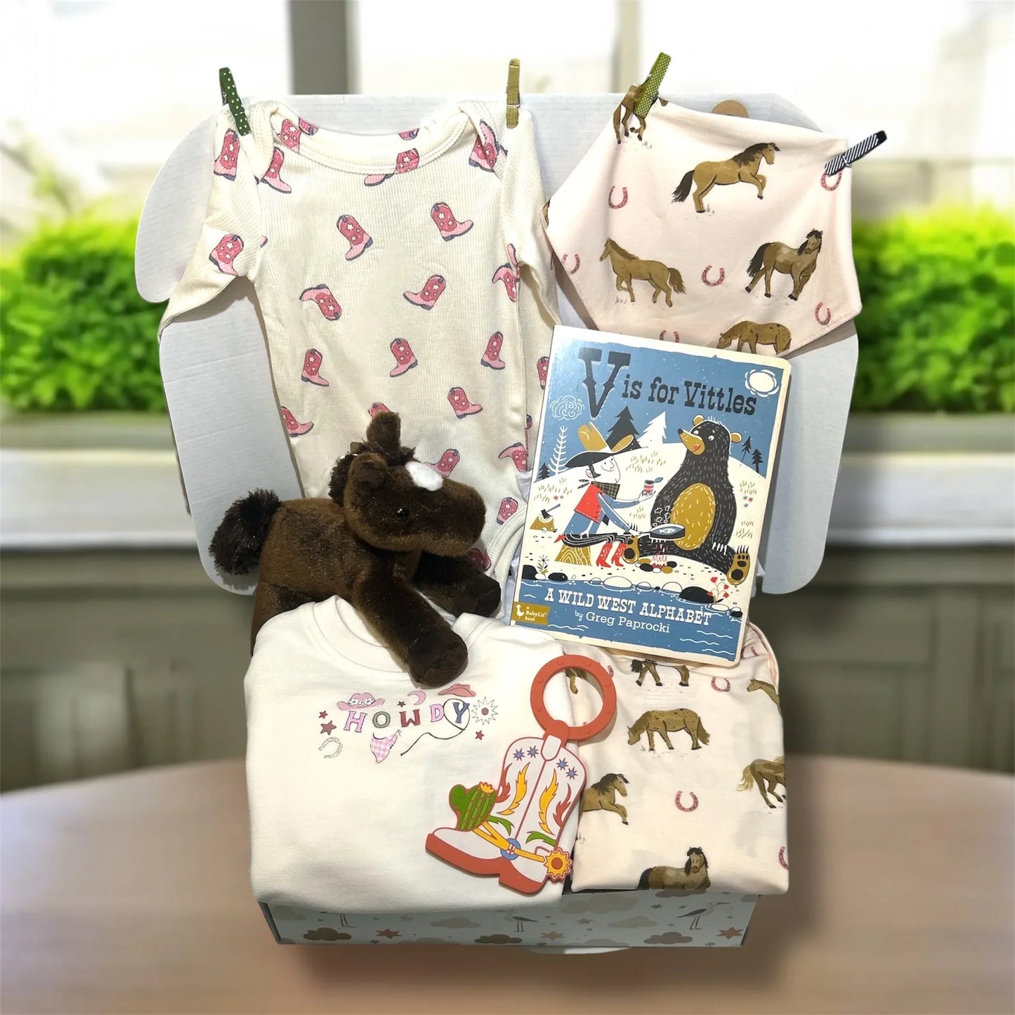 Howdy Cowgirl Baby Shower Gift Set 0-3 Month - Hey Baby Box