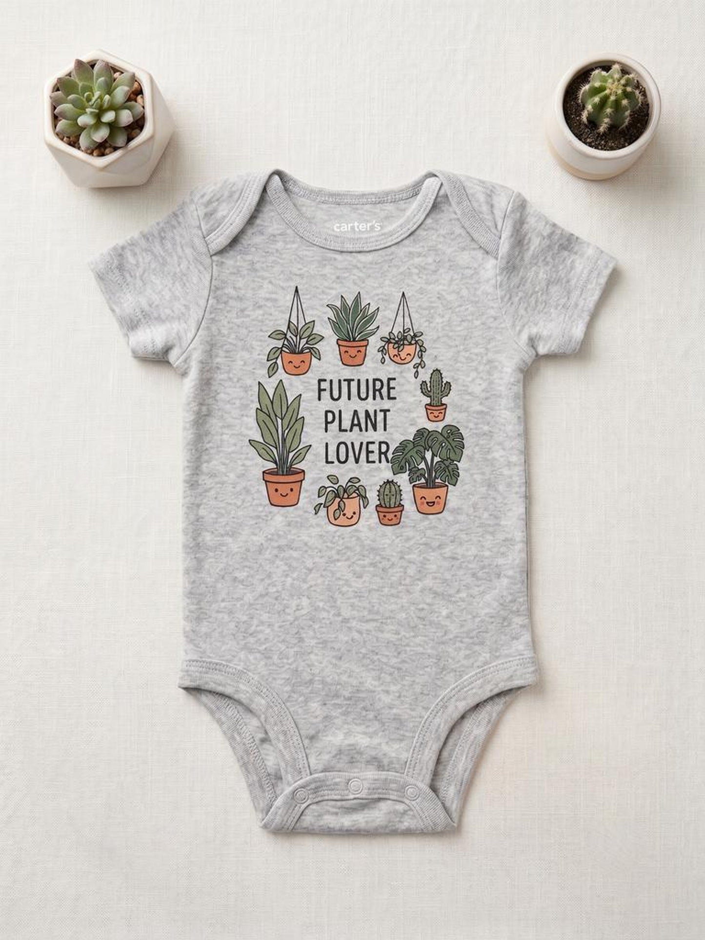 Plant Lover Baby Shower Gift Box | Little Sleepies Swaddle Set Succulents