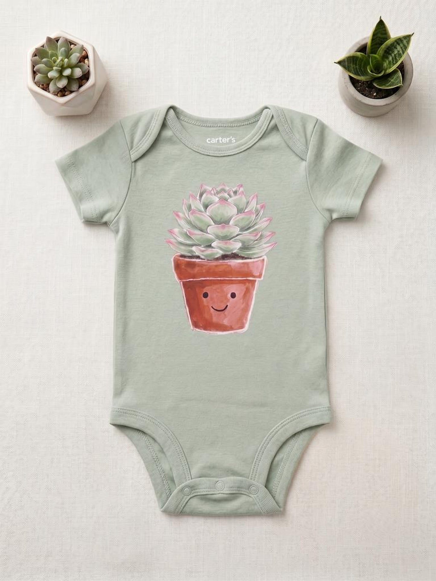 Plant Lover Baby Shower Gift Box | Little Sleepies Swaddle Set Succulents