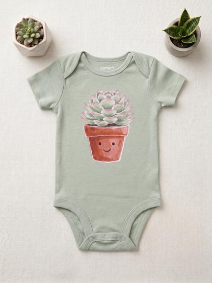 Plant Lover Baby Shower Gift Box | Little Sleepies Swaddle Set Succulents