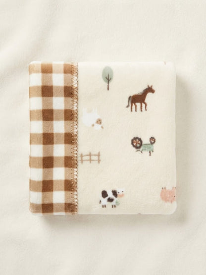 farm plush blanket
