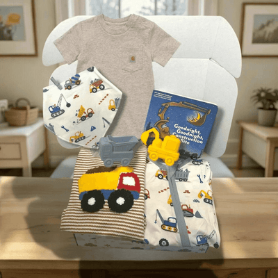 Construction Theme Baby Gift Set - Bamboo
