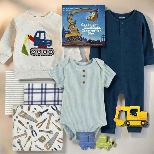 Construction Theme Baby Gift Set - Excavator