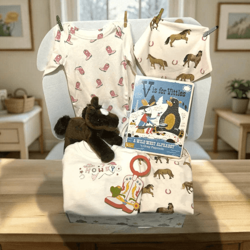 Cowgirl Baby Shower Gift Set Angel Dear 0-3 Month