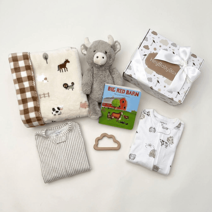 farm theme baby gift set
