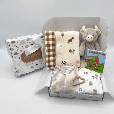 Farm theme baby gift set