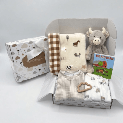 Farm theme baby gift set