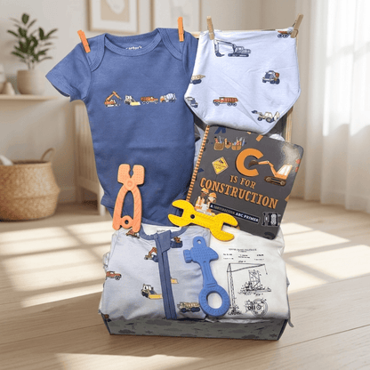 Construction baby gift set