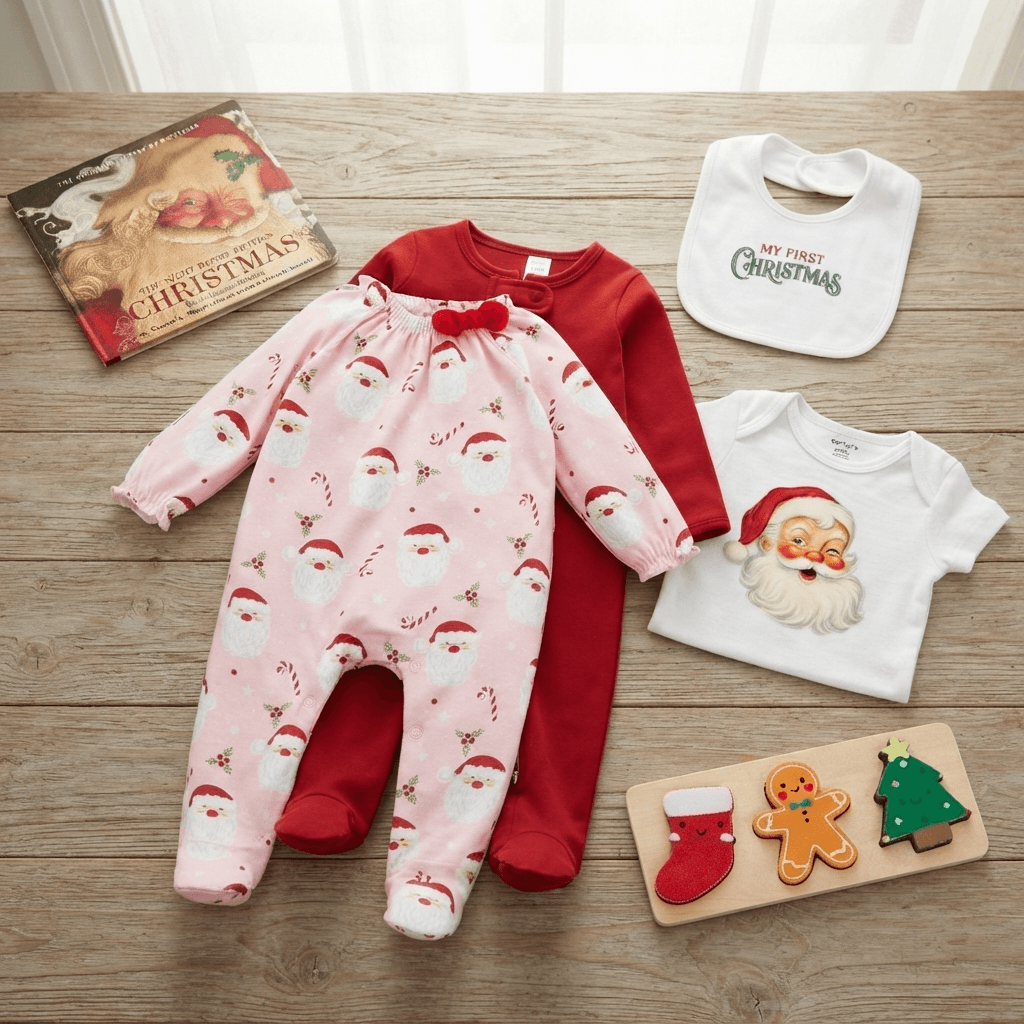 First Christmas Classic Holiday Baby Girl Gift Set 0-3M