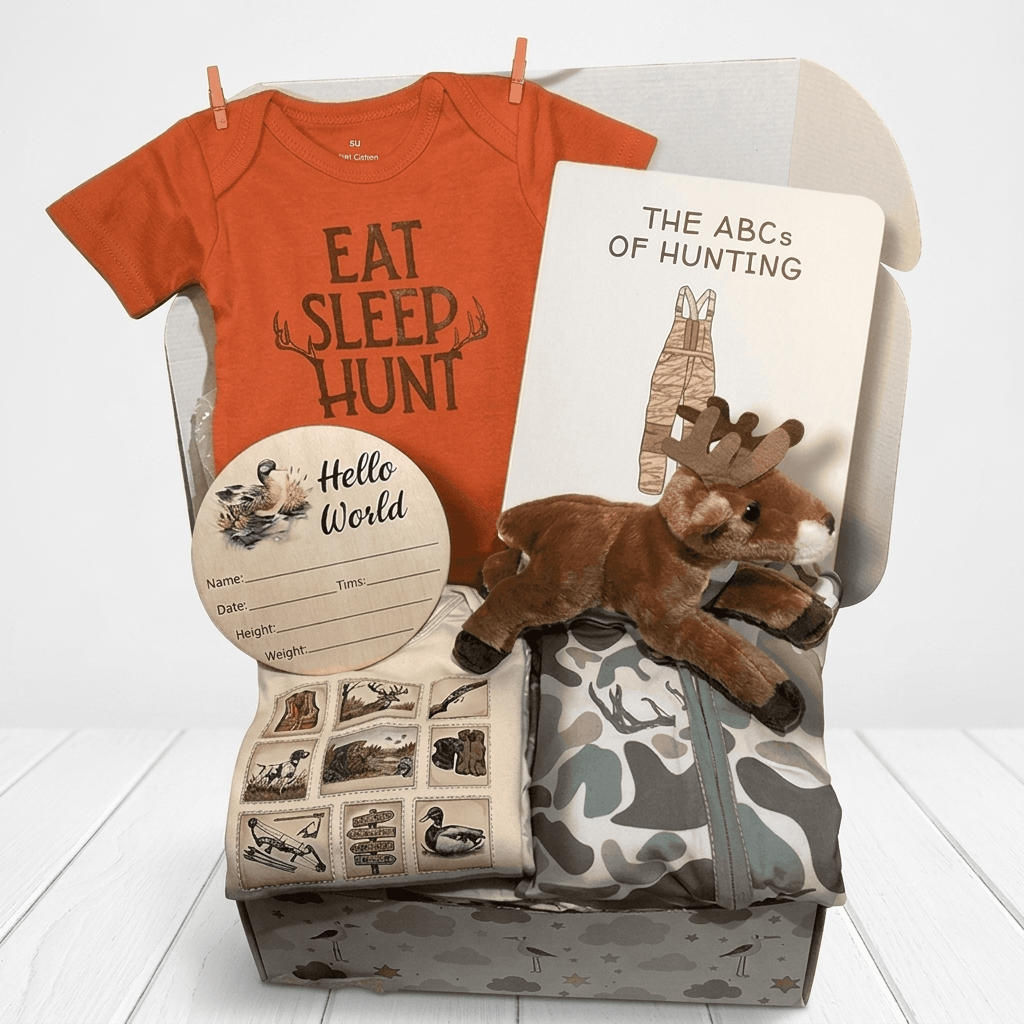 Hunting Theme Baby Gift Set | Camo Newborn Bundle