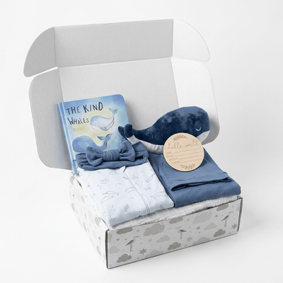 Whale Nautical Baby Shower Gift Box | Sailing Newborn Set