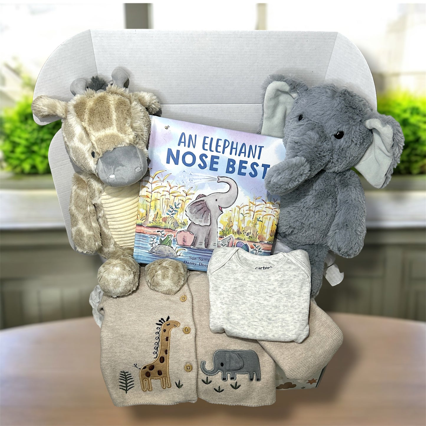 Safari Dreams Elephant Baby Gift Box - Hey Baby Box