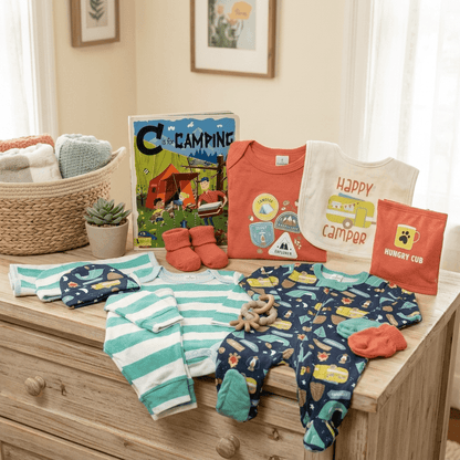 happy-camper-baby-gift-box-adventure-theme-gift-set-hey-baby-box-kiz - Hey Baby Box