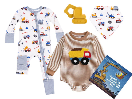 Bamboo Construction Theme Baby Gift Set