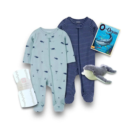 Whale Baby Gift Set