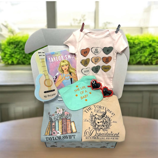 Taylor Inspired Baby Gift Box – Pop Star Baby Shower 3-6m