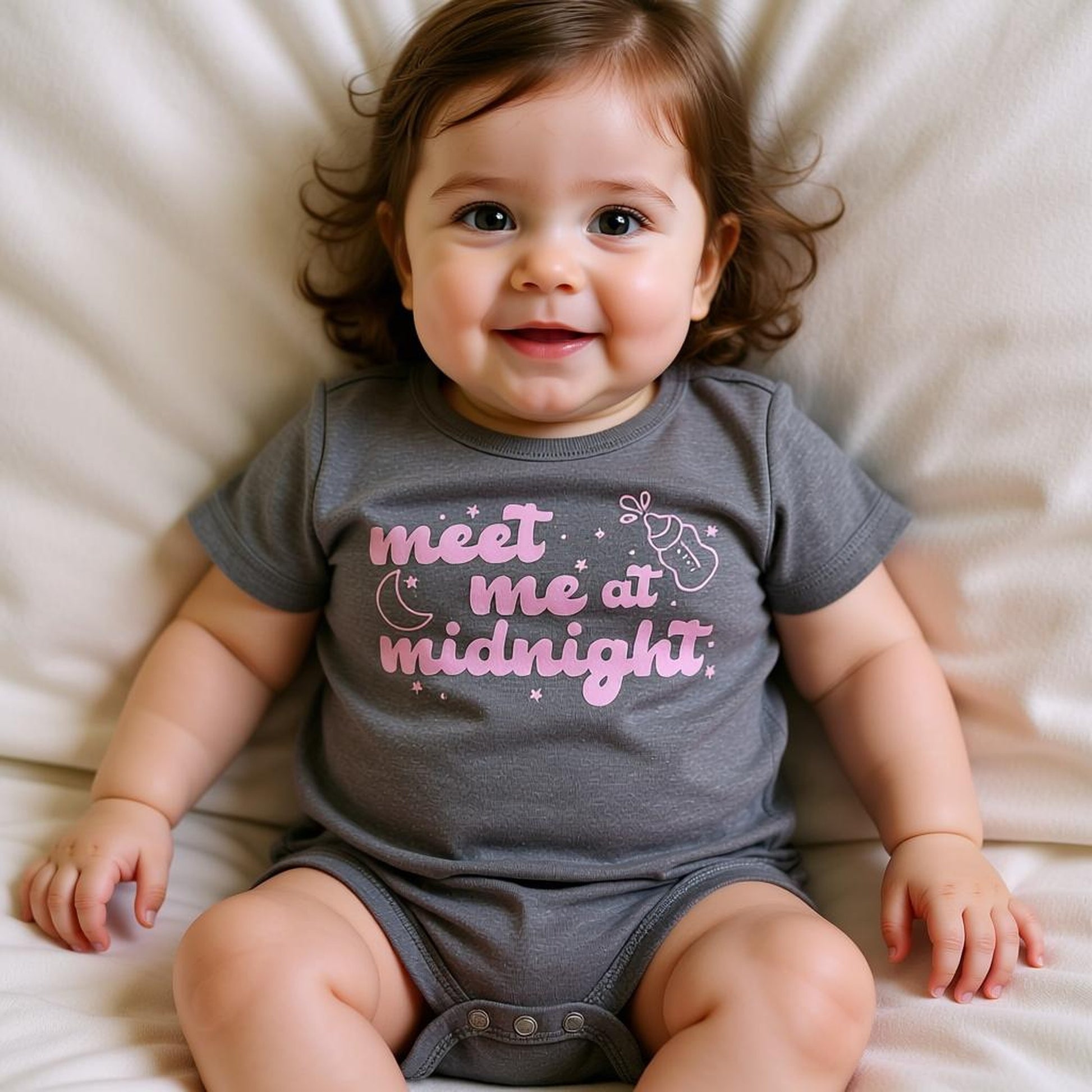 meet me at mightnigh baby onesie