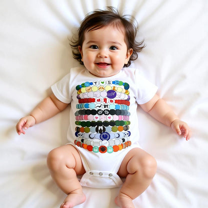 friendship bracelet onesie