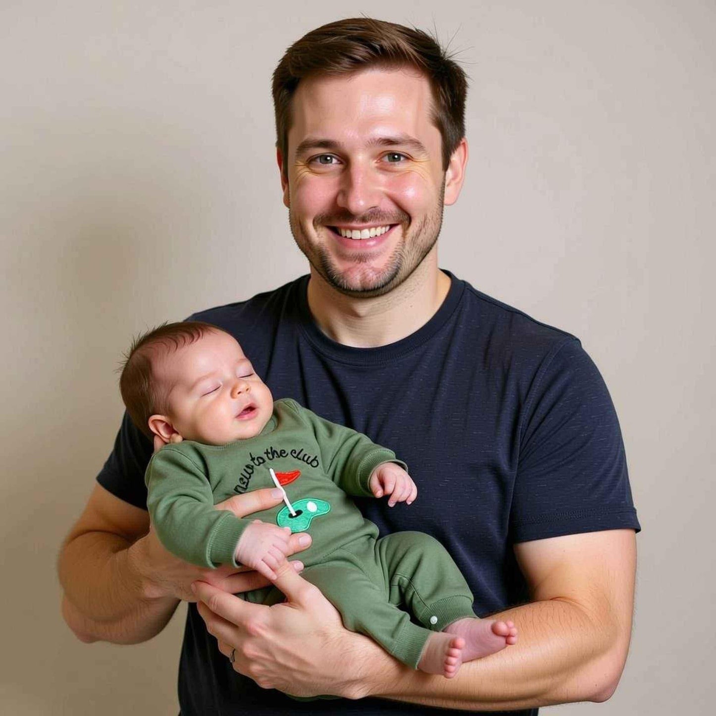 Golf Theme Romper Baby Gift Set - Collared Romper - Hey Baby Box